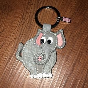 Coach elephant keychain